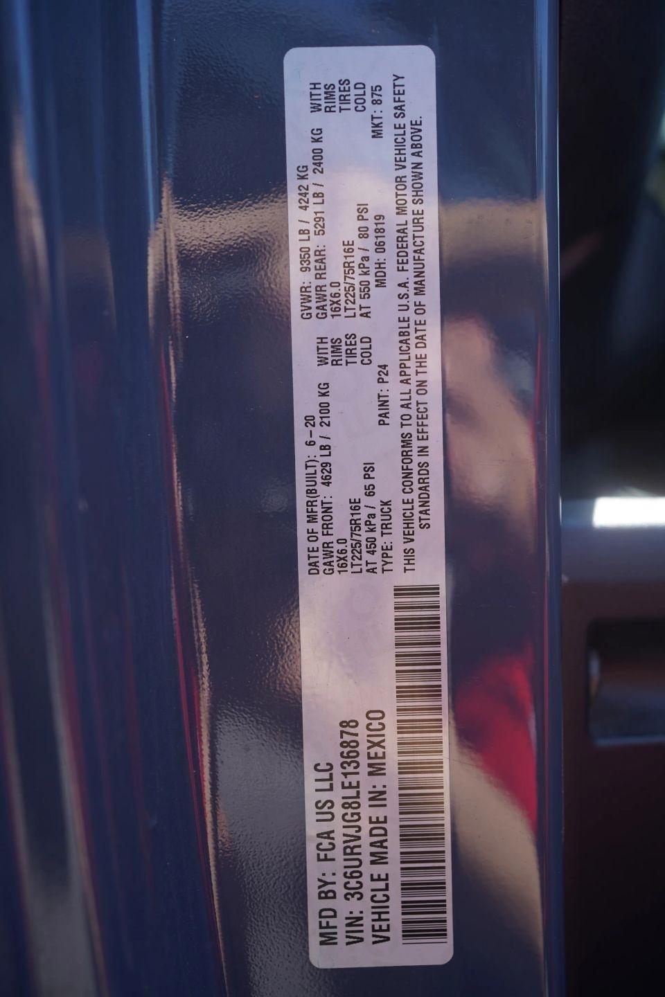 RAM Promaster 3500 High Roof 159-in. WB Ext 2020