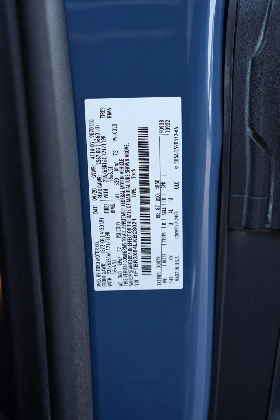 Ford Transit 250 Van High Roof w/Sliding Pass. 148-in. WB EL 2020