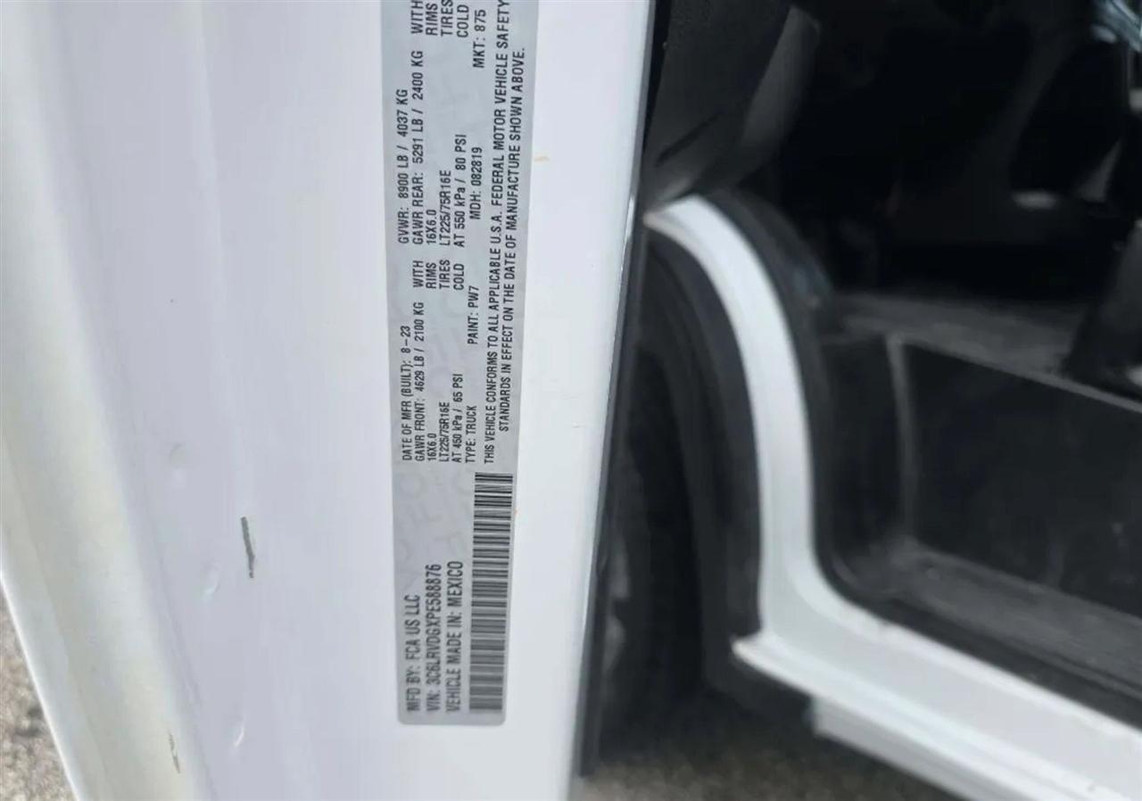 RAM Promaster 2500 High Roof 159-in. WB 2023