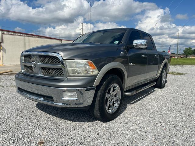 Gray 2010 Dodge RAM 1500 Laramie Crew Cab RWD Pickup Truck 4X2 8-Speed Automatic