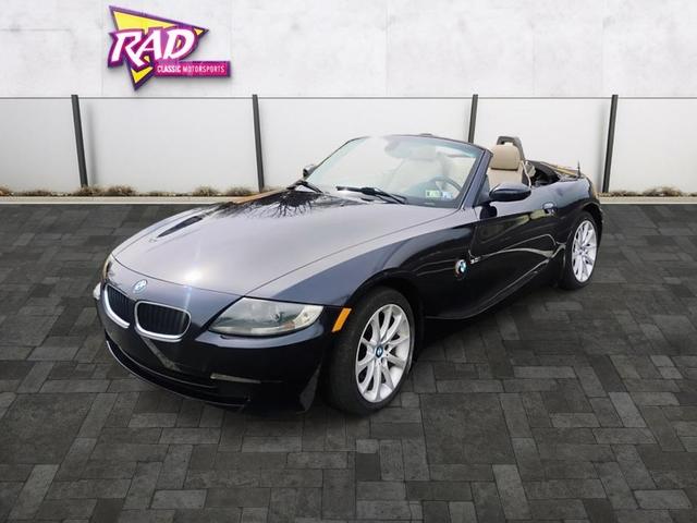Blue 2006 BMW Z4 3.0i Roadster RWD Convertible Rear-Wheel Drive Automatic
