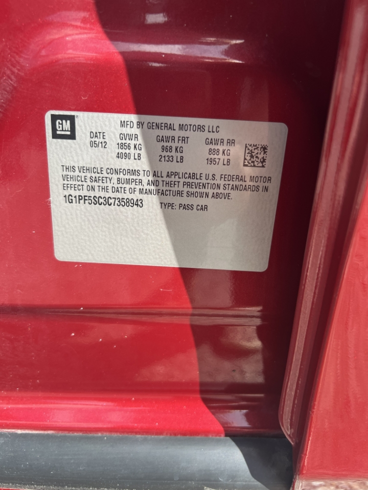 Chevrolet Cruze 1LT 2012