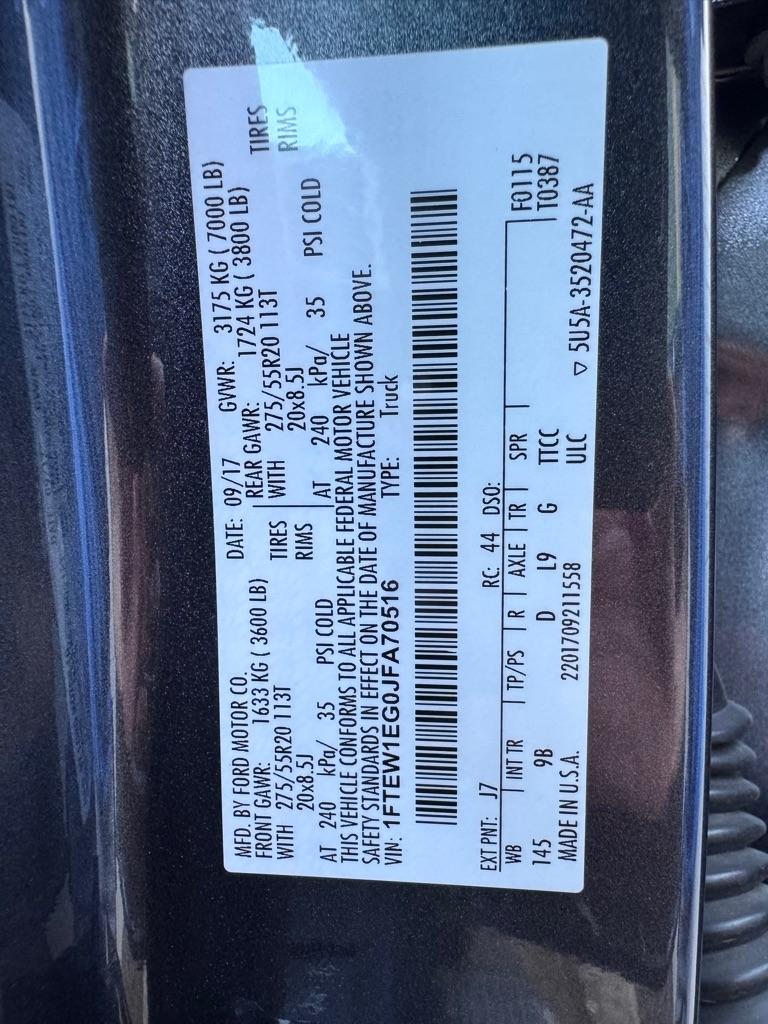 Ford F-150 Platinum SuperCrew 5.5-ft. Bed 4WD 2018