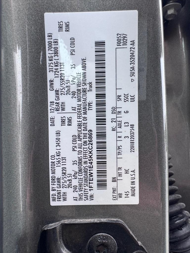 Ford F-150 Lariat SuperCrew 6.5-ft. Bed 4WD 2019