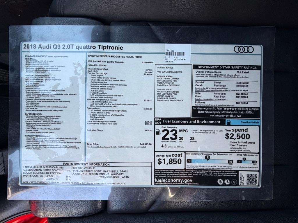 Audi Q3 Premium Plus quattro 2018