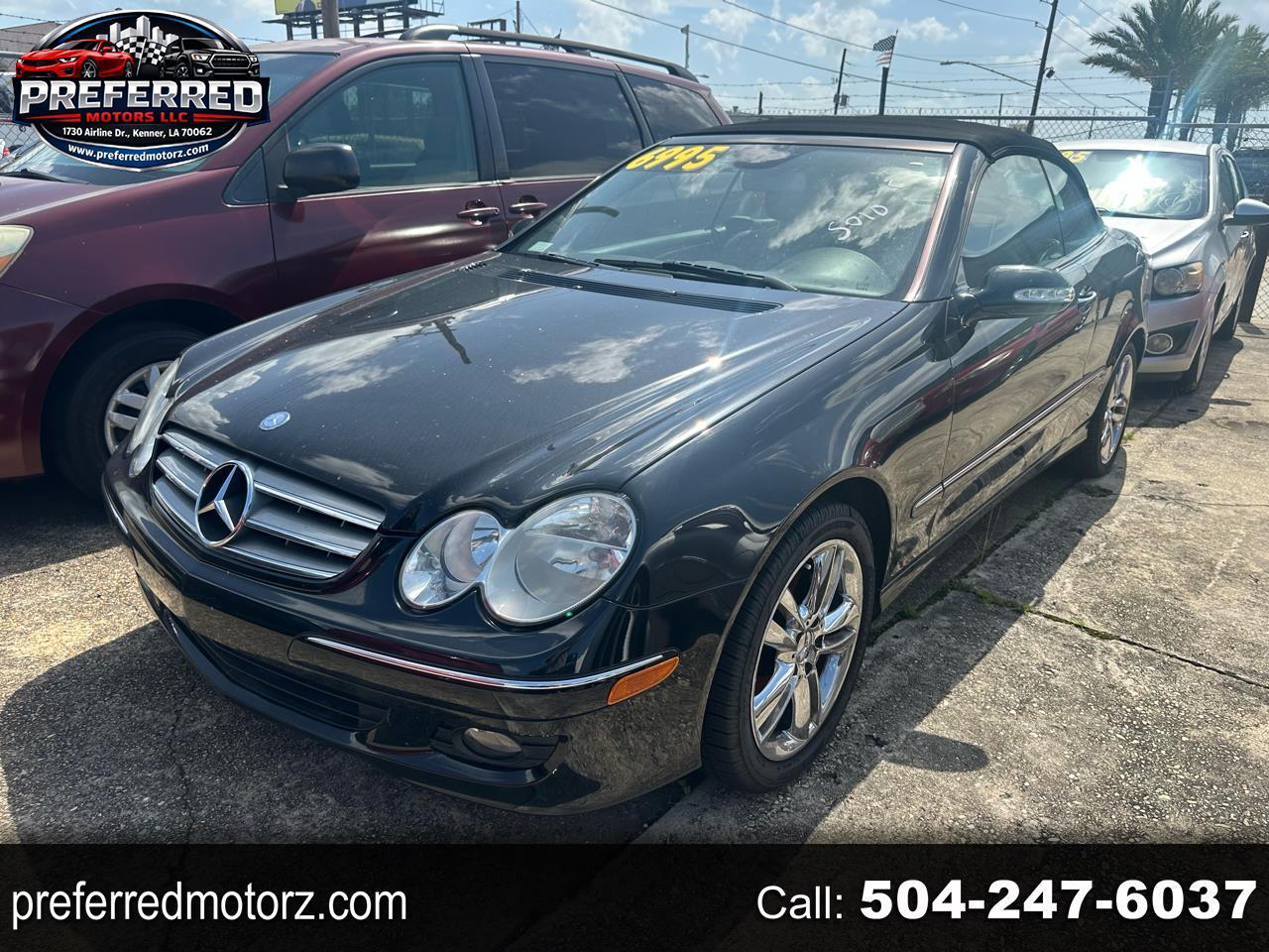 Black 2007 Mercedes-Benz CLK Convertible Rear-Wheel Drive 