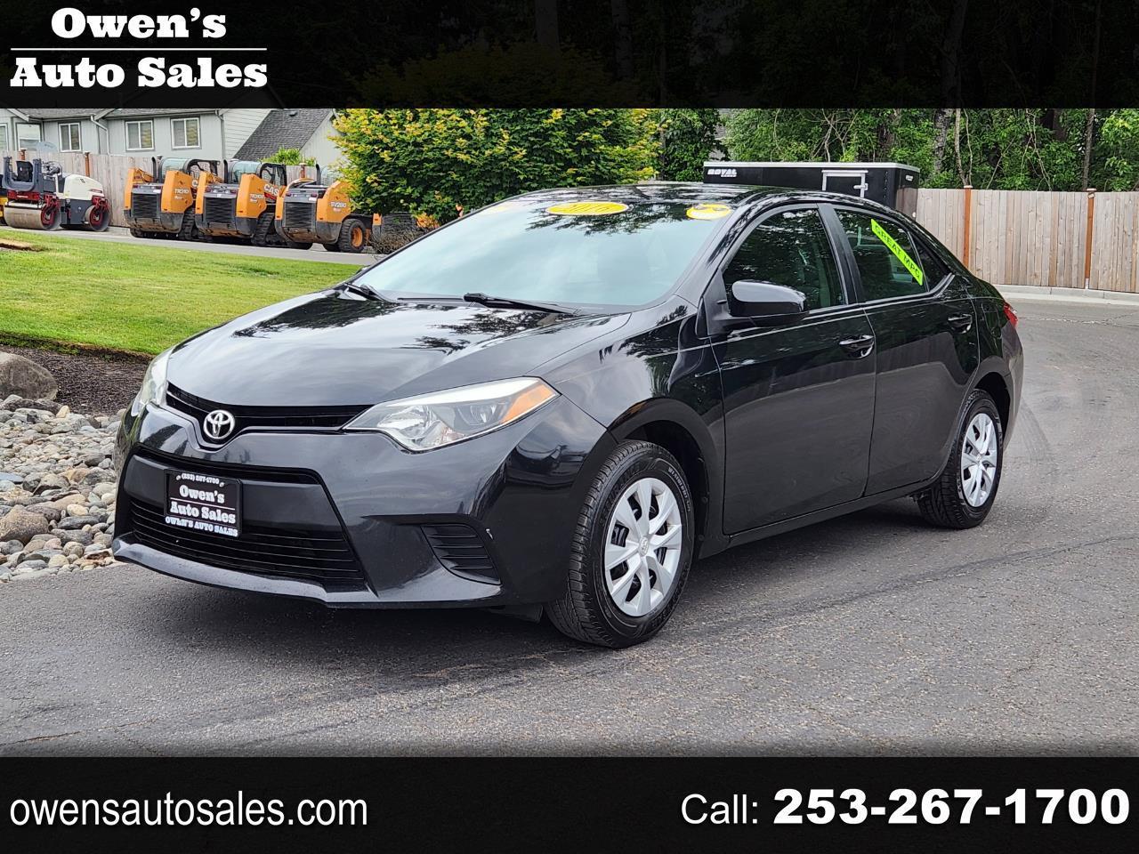 Toyota Corolla 4dr Sdn Auto L (Natl) 2016