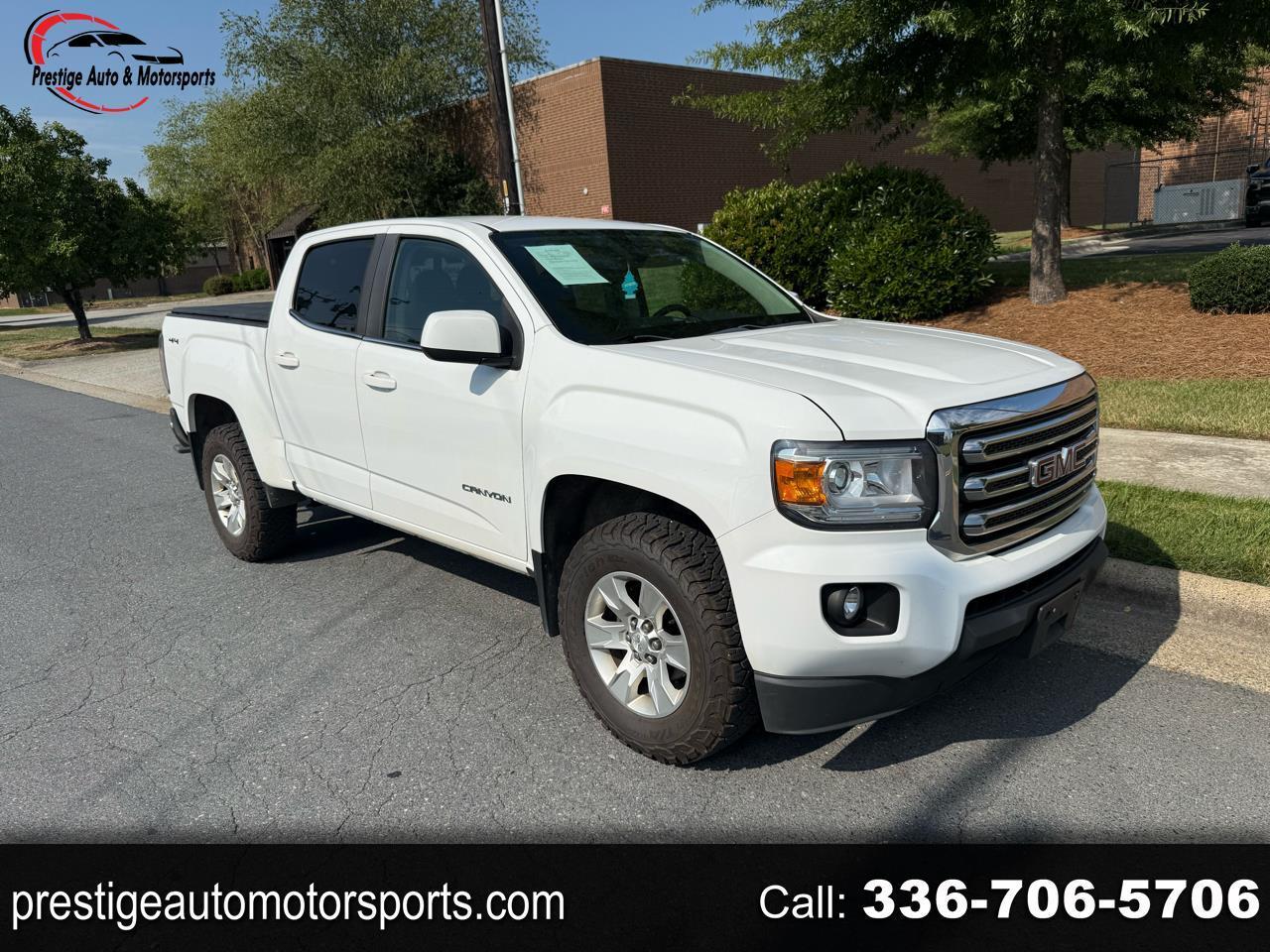 White 2018 GMC Canyon Pickup Truck Four-Wheel Drive Automatic