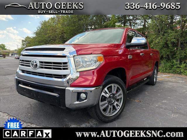 Red 2014 Toyota Tundra Platinum CrewMax 5.7L 4WD Pickup Truck Four-Wheel Drive Automatic