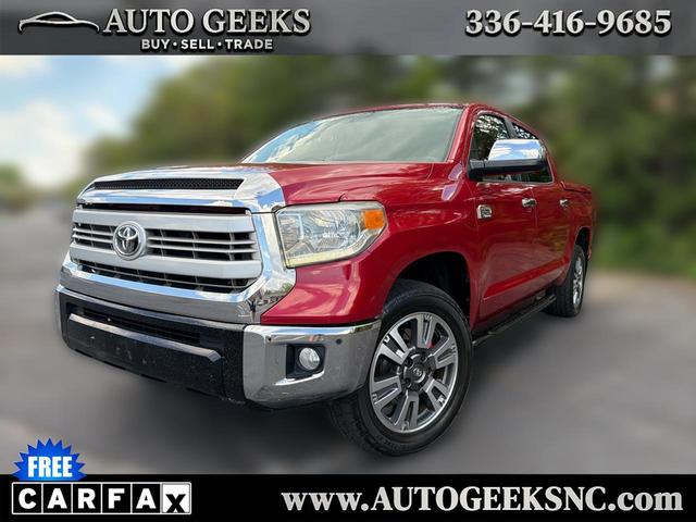 Red 2014 Toyota Tundra Platinum CrewMax 5.7L 4WD Pickup Truck Four-Wheel Drive Automatic