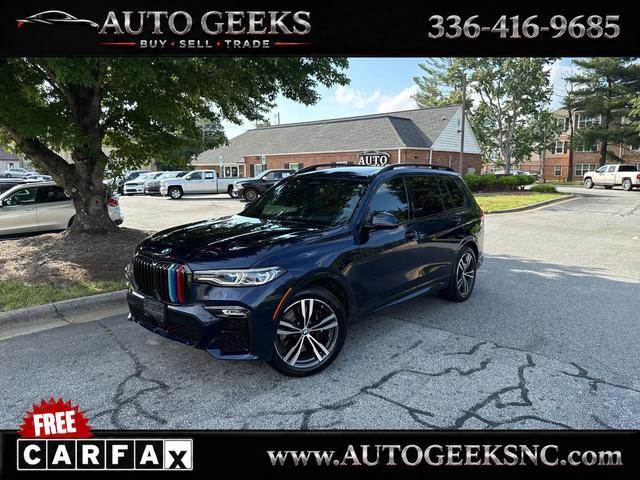 Blue 2021 BMW X7 M50i AWD SUV / Crossover All-Wheel Drive Automatic