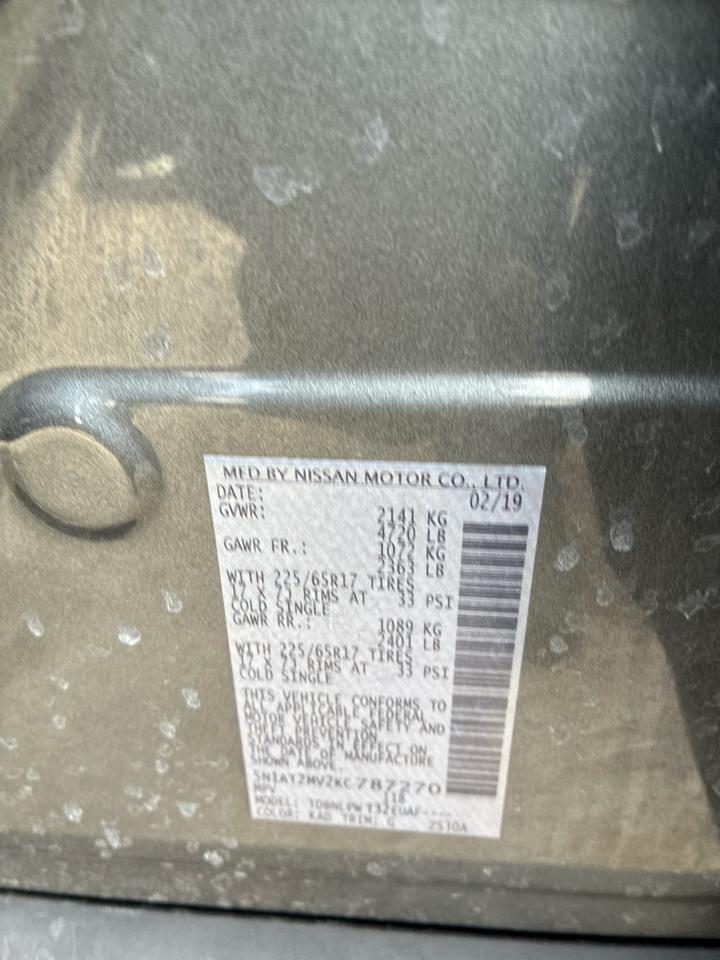 Nissan Rogue SV AWD 2019