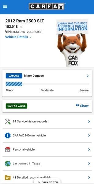 RAM 2500 SLT Crew Cab SWB 4WD 2012