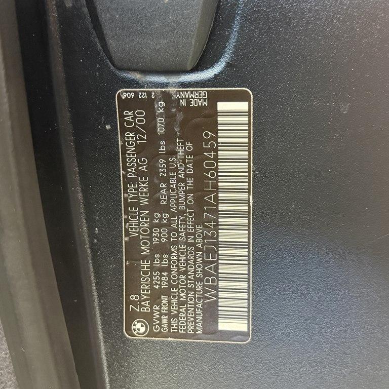 BMW Z8 Z8 2dr Roadster 2001