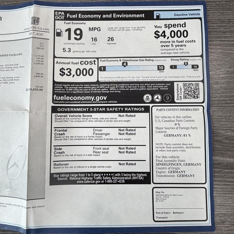 Mercedes-Benz S-Class 4dr Sdn S 550 4MATIC 2015