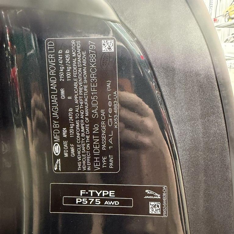 Jaguar F-Type Coupe P575 R75 AWD 2024