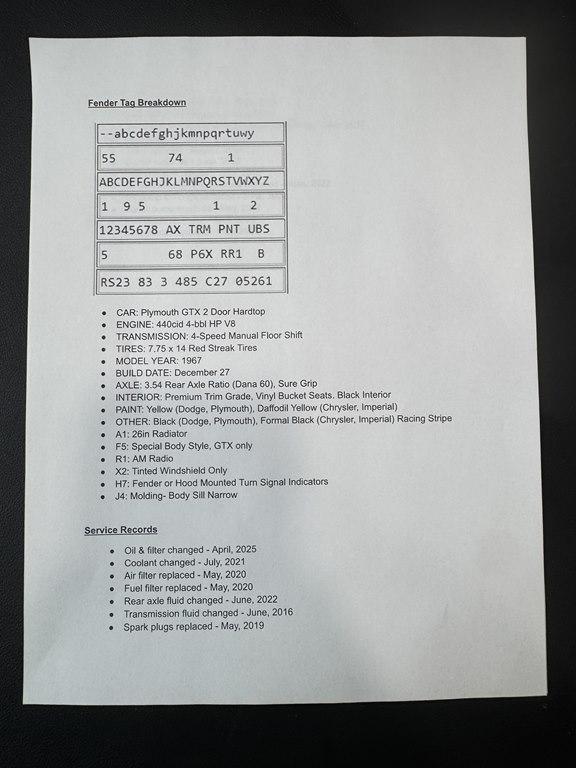 Plymouth Belvedere  1967