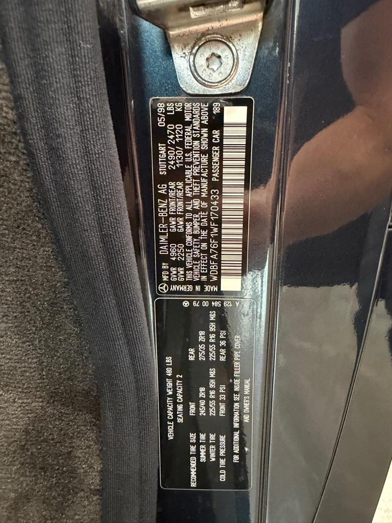Mercedes-Benz SL-Class 2dr Roadster 6.0L 1998