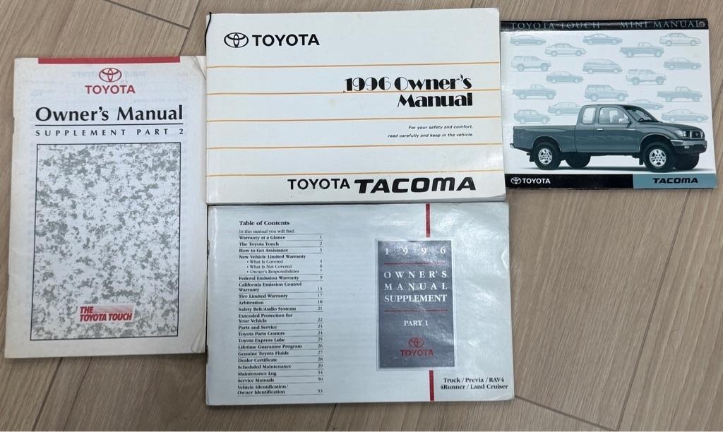 Toyota Tacoma XtraCab Manual 1996