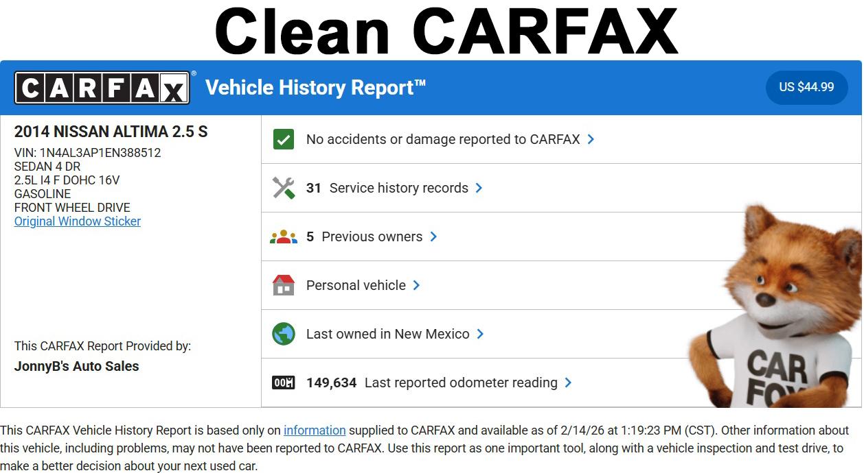 Nissan Altima 2.5 S 2014