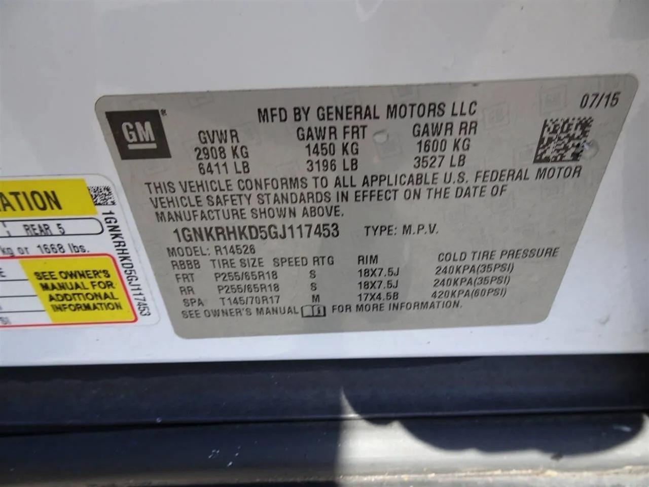 Chevrolet Traverse FWD 4dr LT w/2LT 2016