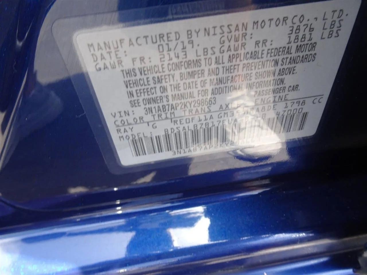 Nissan Sentra S CVT 2019