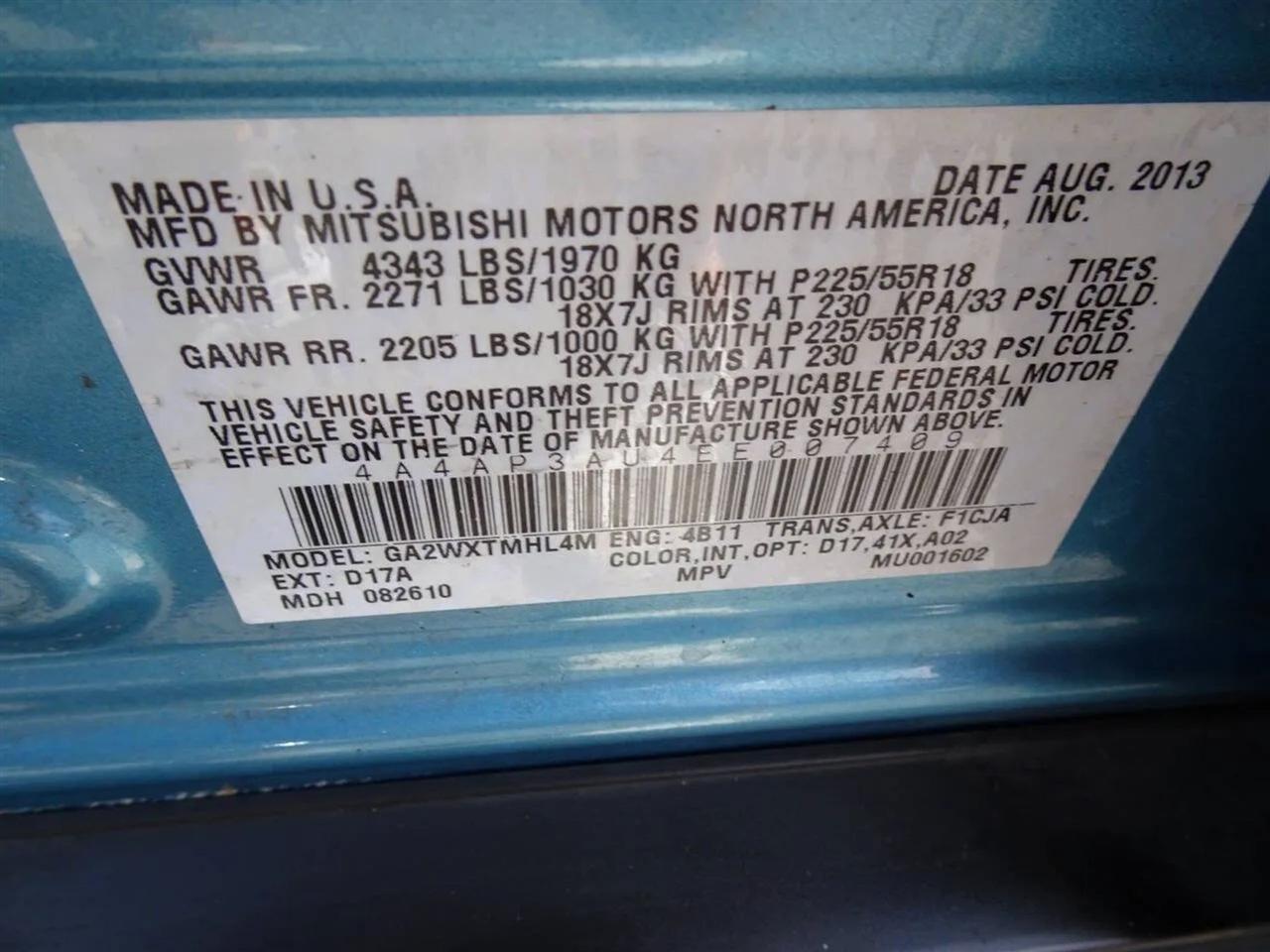 Mitsubishi Outlander Sport 2WD 4dr Man ES 2014