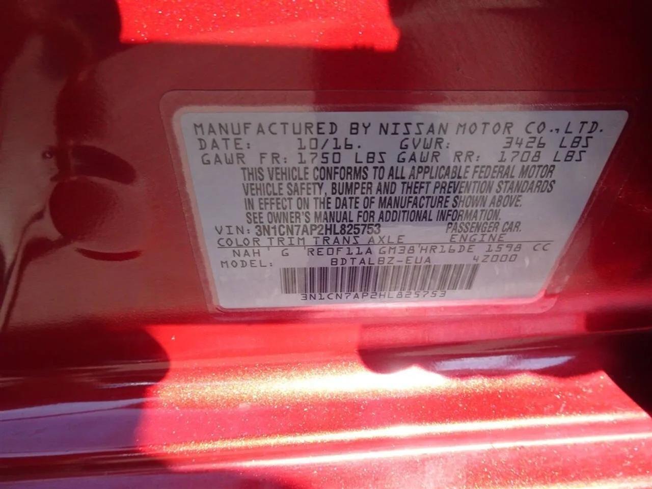 Nissan Versa Sedan SV CVT 2017