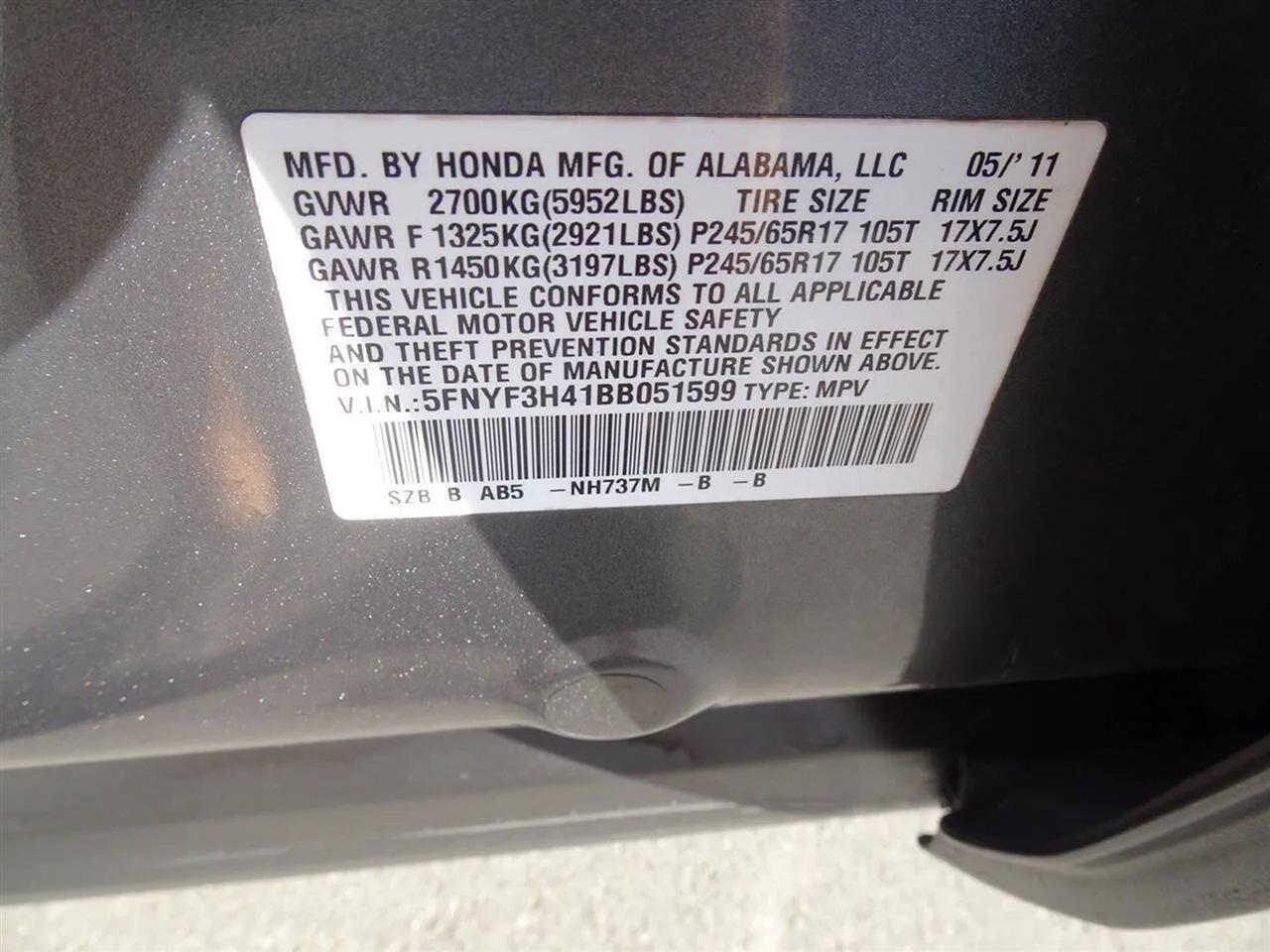 Honda Pilot 2WD 4dr EX 2011