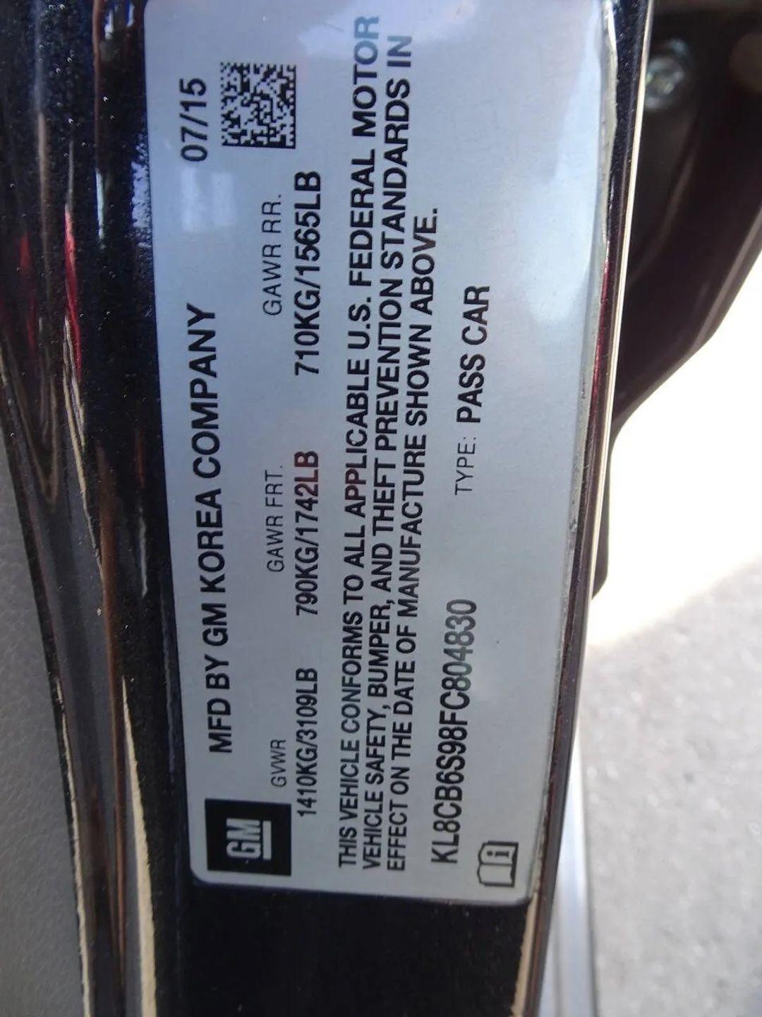 Chevrolet Spark 5dr HB CVT LS 2015