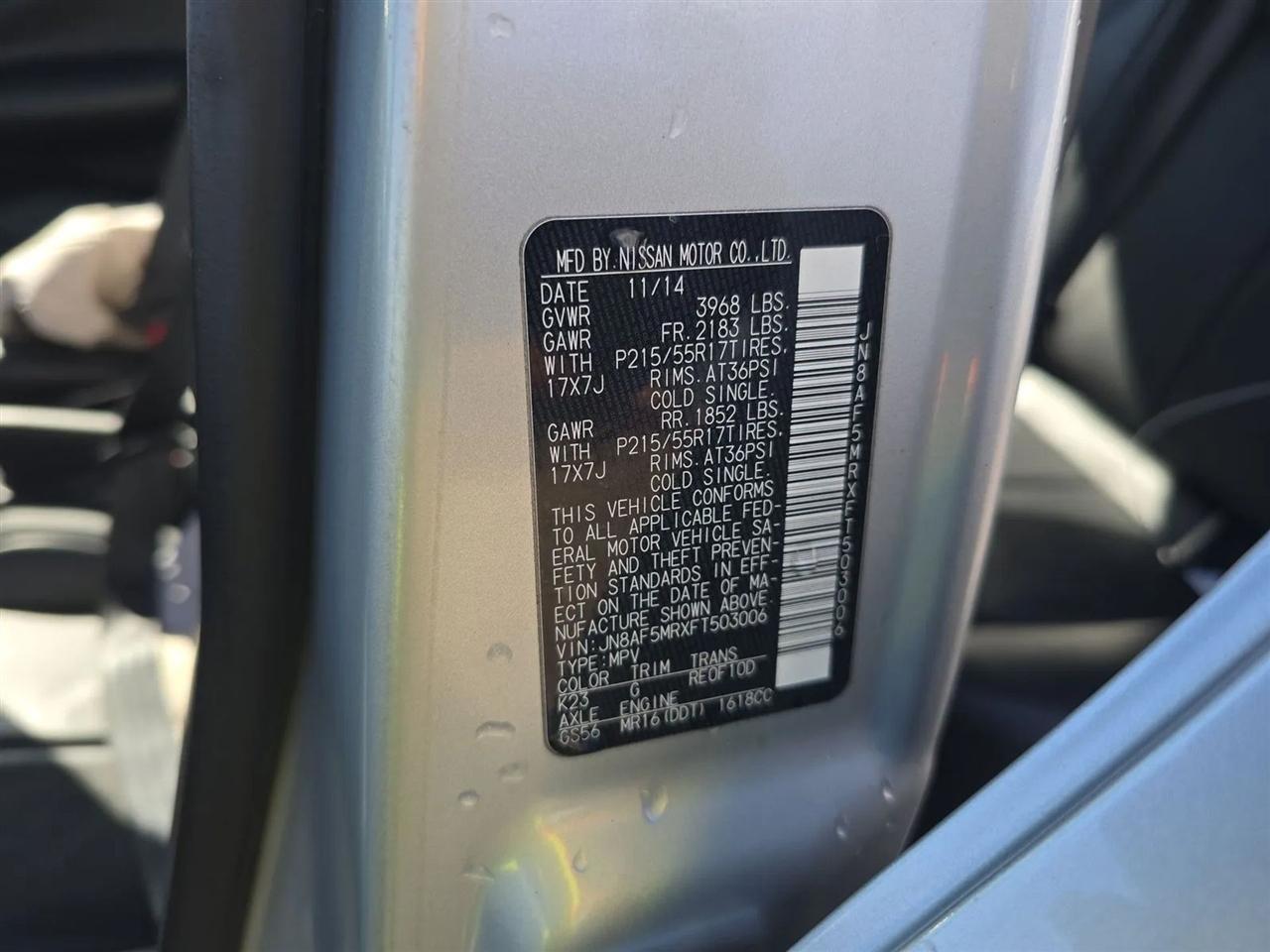 Nissan Juke 5dr Wgn CVT S FWD 2015