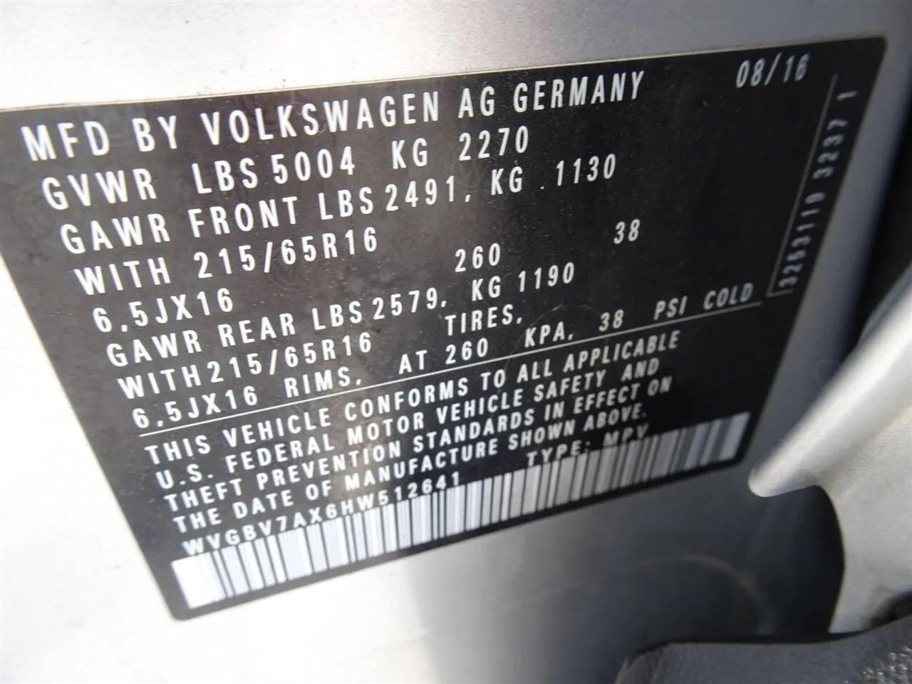 Volkswagen Tiguan 2.0T S 4Motion 2017