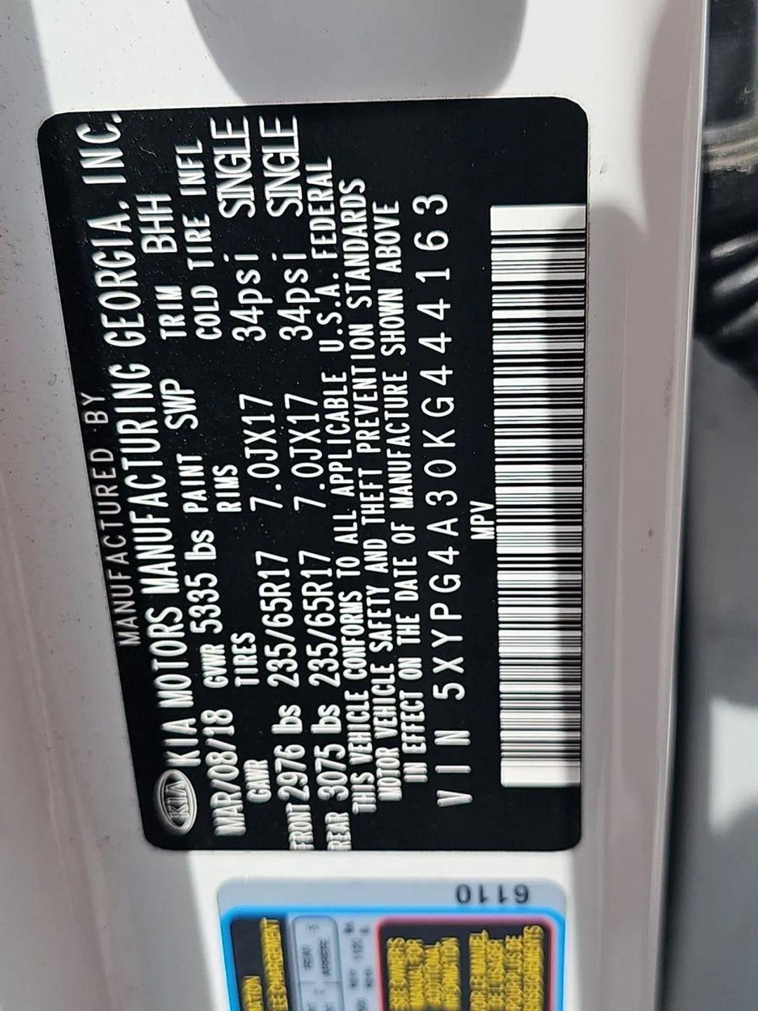 Kia Sorento LX FWD 2019