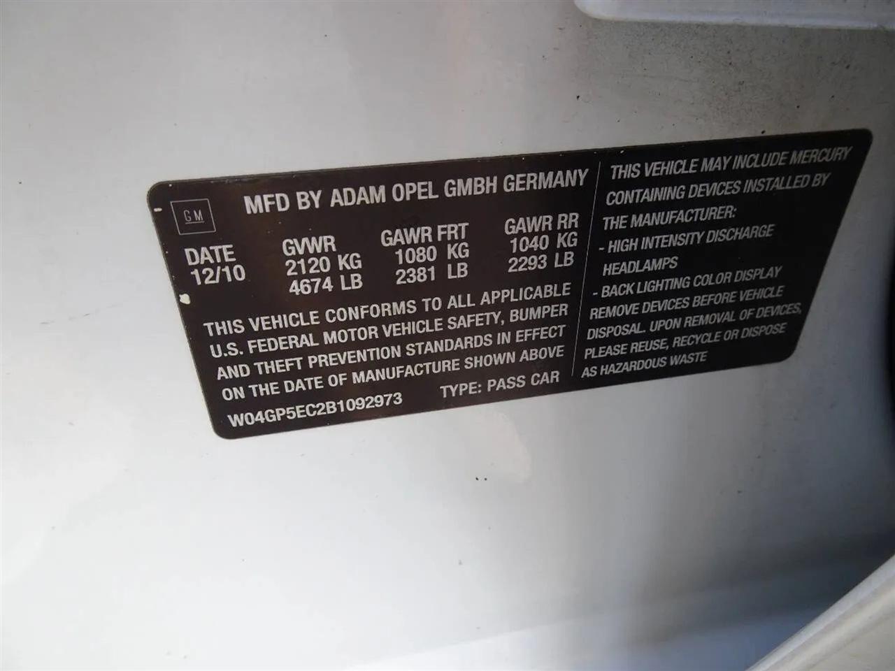 Buick Regal 4dr Sdn CXL RL2 (Russelsheim) *Ltd Avail* 2011