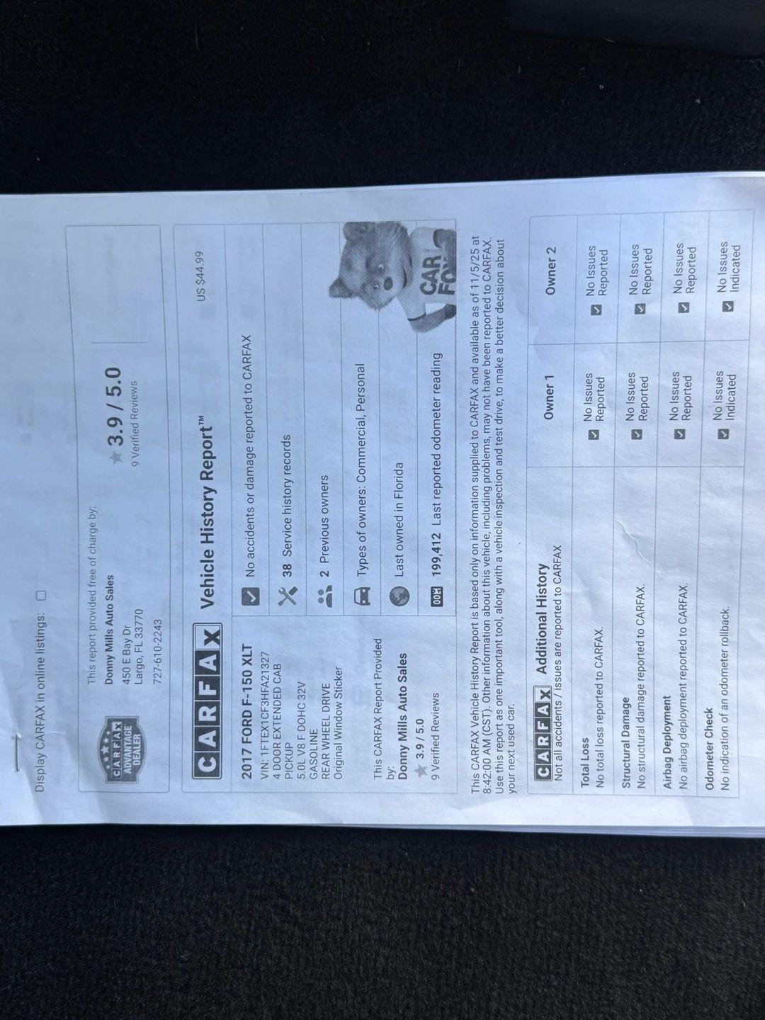 Ford F-150 Lariat 2WD SuperCab 8' Box 2017