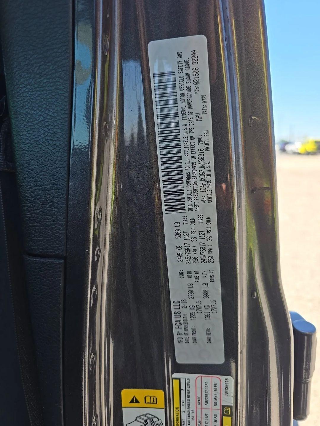 Jeep Wrangler Unlimited Sport S 4x4 2018