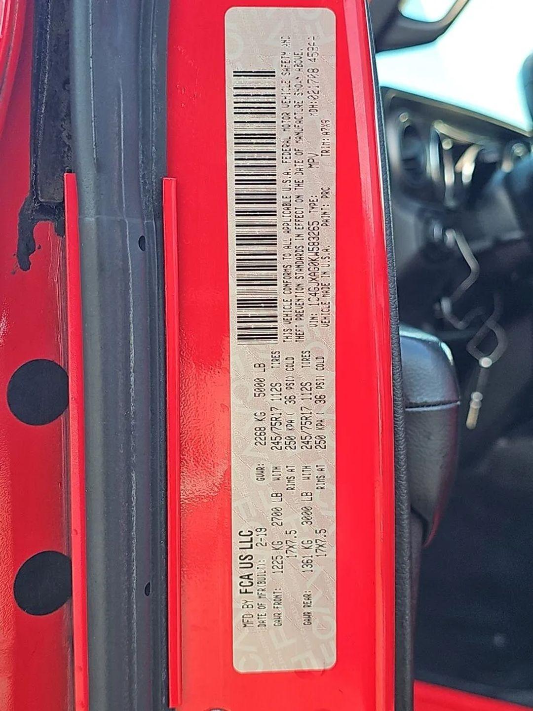 Jeep Wrangler Sport S 4x4 2019