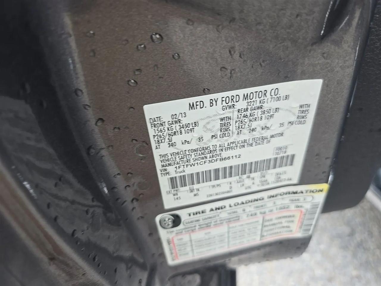 Ford F-150 2WD SuperCrew 145" Platinum 2013