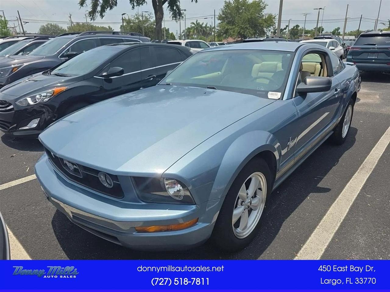 Blue 2007 Ford Mustang Coupe Rear-Wheel Drive Automatic