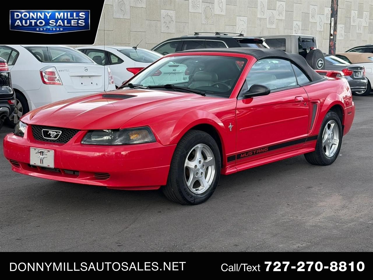 Red 2002 Ford Mustang Convertible Rear-Wheel Drive Automatic