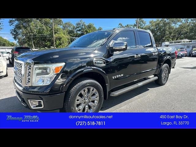 Black 2017 Nissan Titan Pickup Truck Four-Wheel Drive 7-Speed Automatic