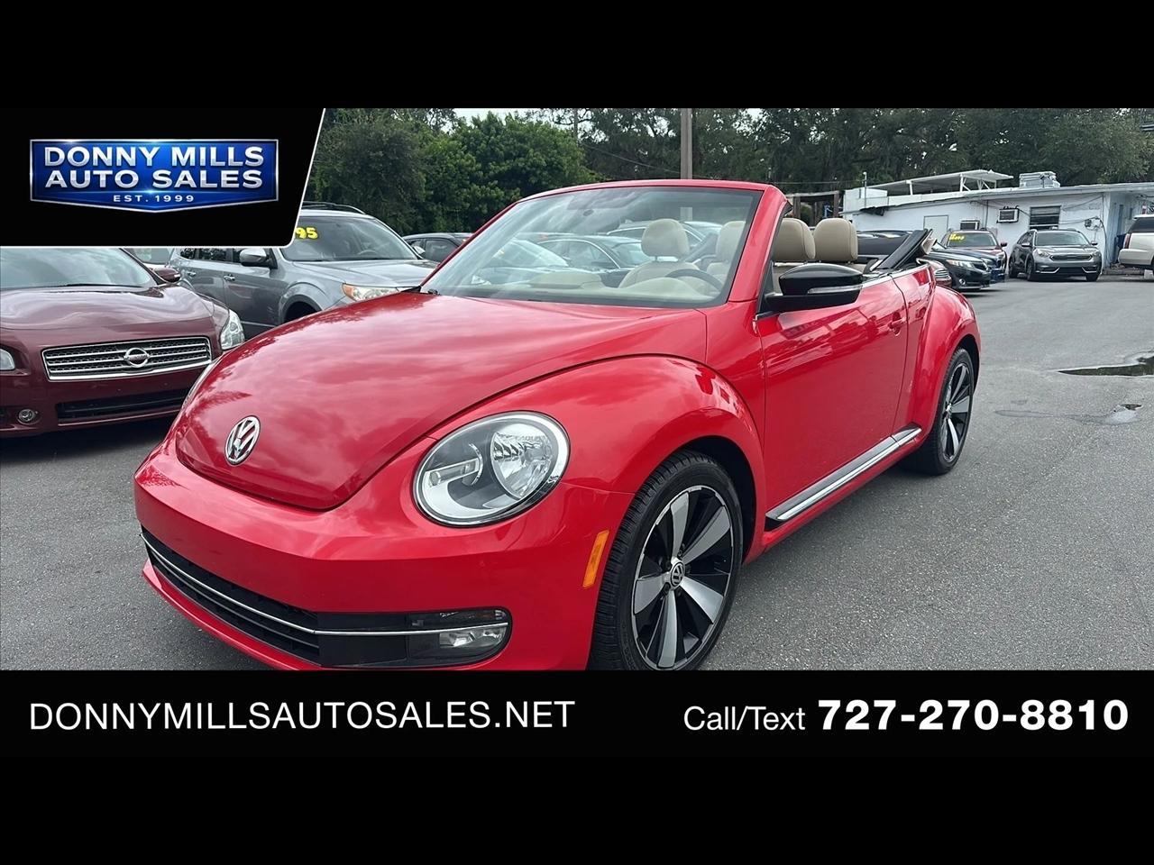 Red 2013 Volkswagen Beetle Convertible Front-Wheel Drive 6-Speed Dual Clutch