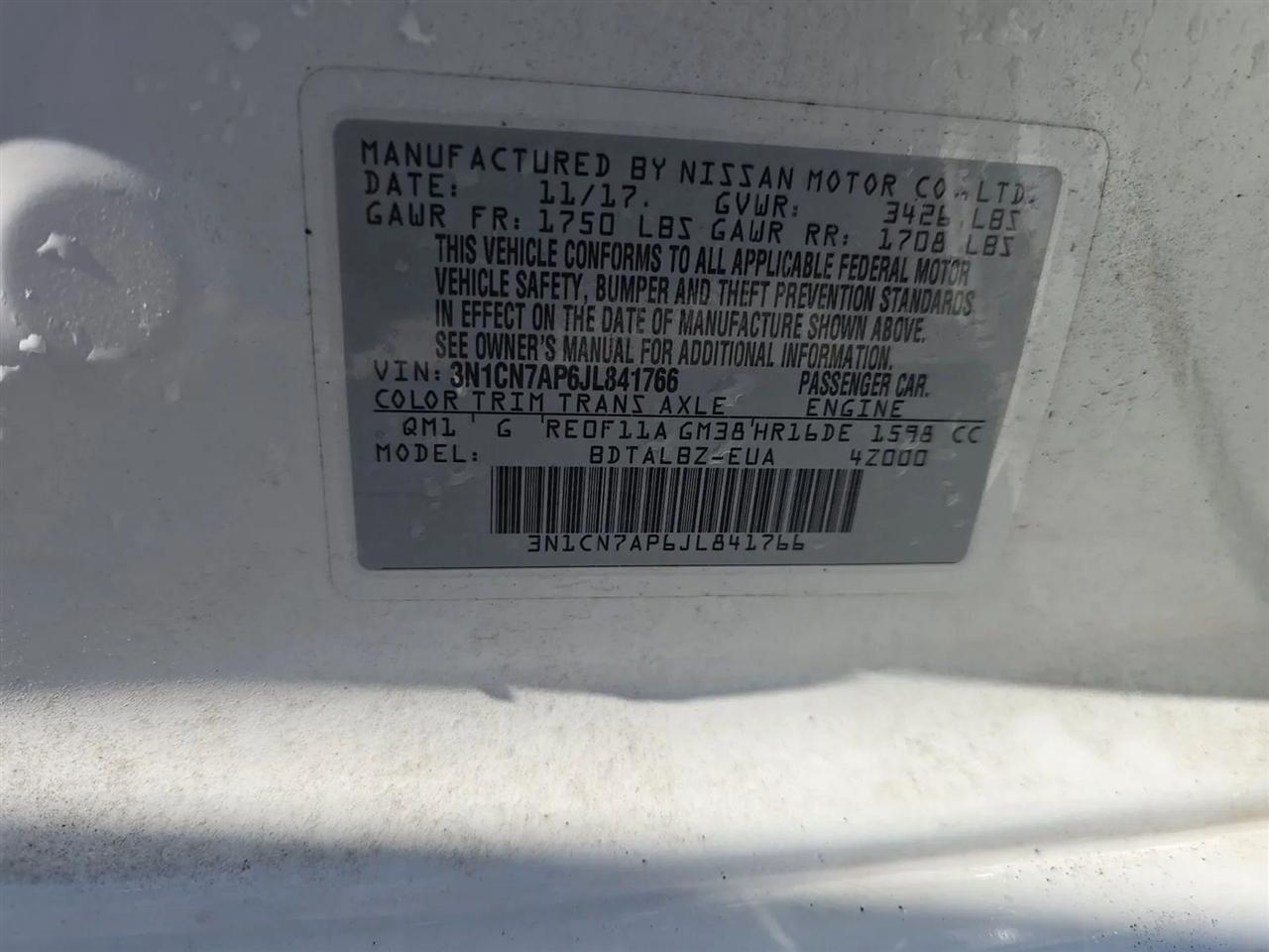 Nissan Versa Sedan  2018
