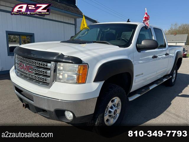 White 2014 GMC Sierra 2500HD SLE Crew Cab SB 4WD Pickup Truck Four-Wheel Drive Automatic