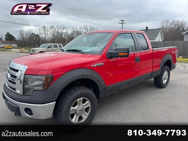 Red 2010 Ford F-150 XL SuperCab 4WD Pickup Truck Four-Wheel Drive Automatic