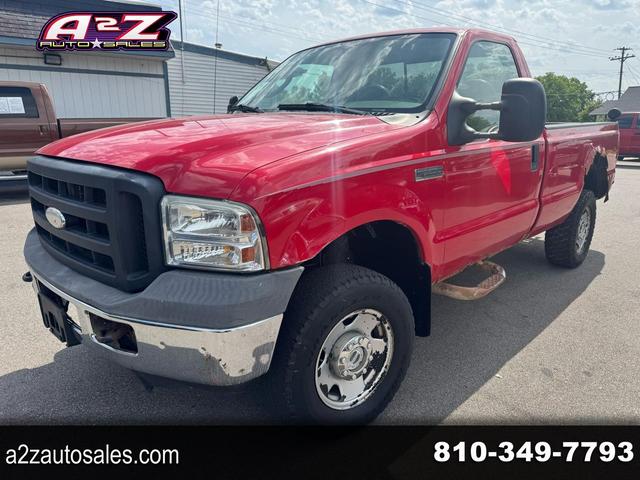 Red 2006 Ford F-250 Super Duty Pickup Truck Four-Wheel Drive Automatic