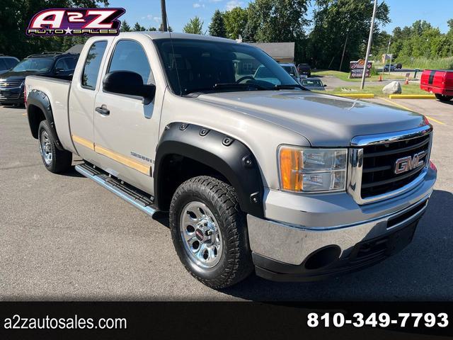Silver 2009 GMC Sierra 1500 Pickup Truck Four-Wheel Drive Automatic