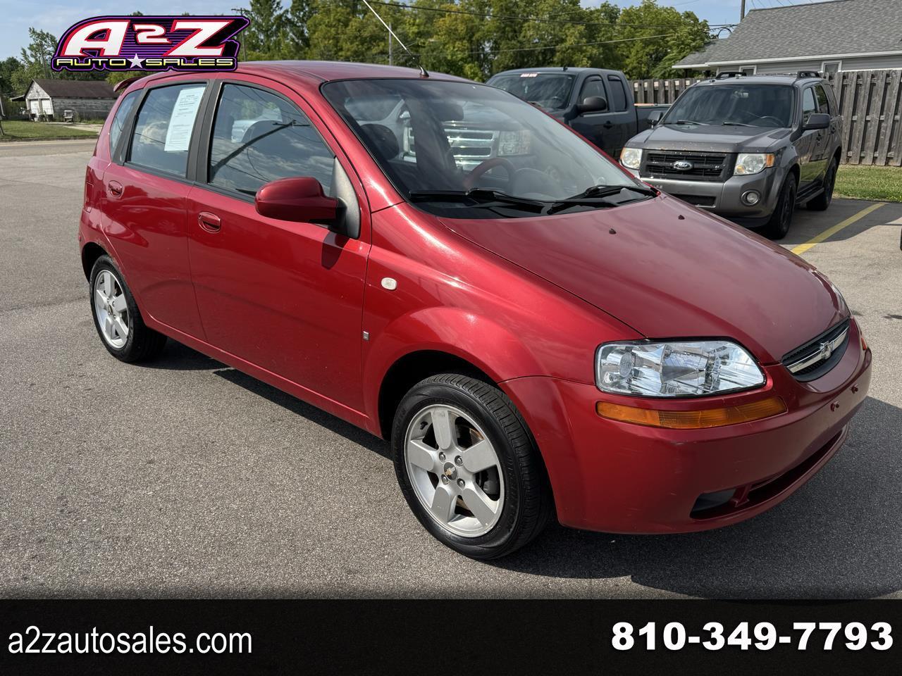 Red 2008 Chevrolet Aveo Hatchback Front-Wheel Drive Automatic