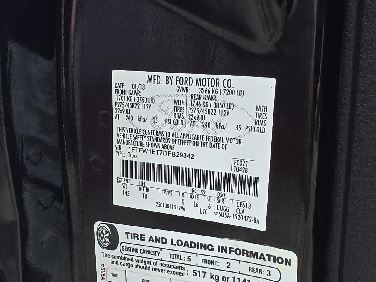 Ford F-150 XL SuperCrew 5.5-ft. Bed 4WD 2013