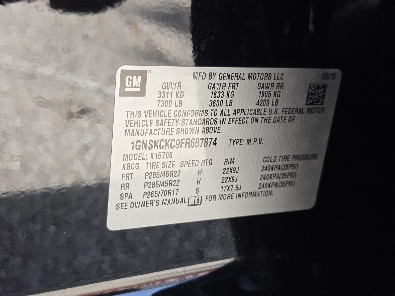 Chevrolet Tahoe LTZ 4WD 2015